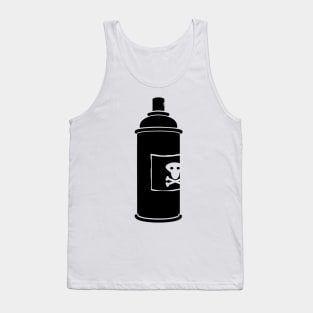 Skull and Bones spray can - black Tank Top